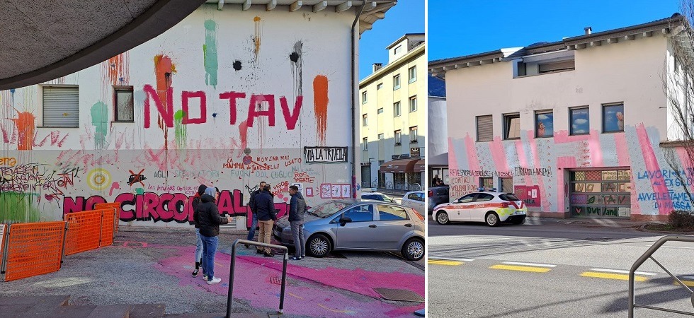 Raid Notav a Trento contro il bypass ferroviario: “Dove Tav e speculazione portano grigiore e devastazione noi portiamo vita